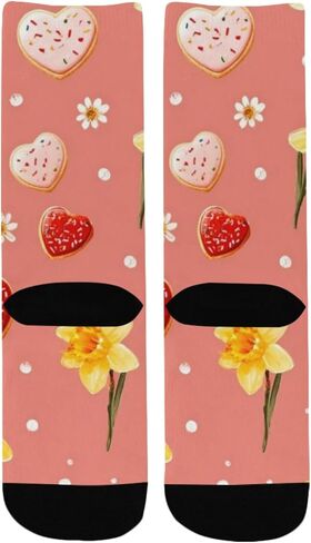 جوارب Daffodil Heart Cookie للمشي لمسافات طويلة - جوارب شتوية حرارية سميكة دافئة للأولاد والبنات للمدرسة، والارتداء اليومي والأنشطة الخارجية in Kuwait