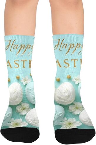 جوارب ليلي عيد الفصح المتوهجة باللون الأزرق للمشي لمسافات طويلة - جوارب شتوية حرارية سميكة دافئة للأولاد والبنات للمدرسة، والارتداء اليومي والأنشطة الخارجية in Kuwait