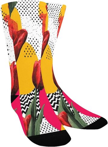 جوارب Pop Art Tulip للمشي لمسافات طويلة - جوارب شتوية حرارية سميكة دافئة للأطفال الصغار للأولاد والبنات للمدرسة، والارتداء اليومي والأنشطة الخارجية in Kuwait