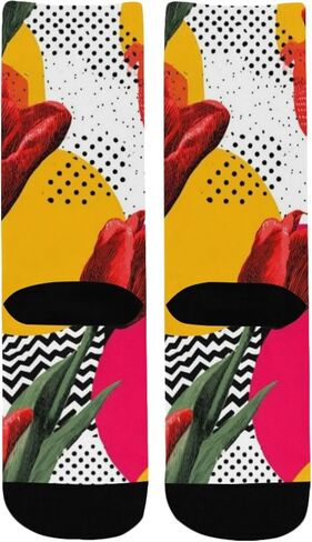 جوارب Pop Art Tulip للمشي لمسافات طويلة - جوارب شتوية حرارية سميكة دافئة للأطفال الصغار للأولاد والبنات للمدرسة، والارتداء اليومي والأنشطة الخارجية in Kuwait