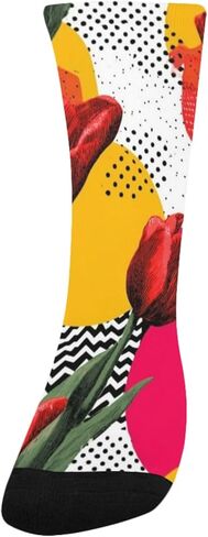 جوارب Pop Art Tulip للمشي لمسافات طويلة - جوارب شتوية حرارية سميكة دافئة للأطفال الصغار للأولاد والبنات للمدرسة، والارتداء اليومي والأنشطة الخارجية in Kuwait