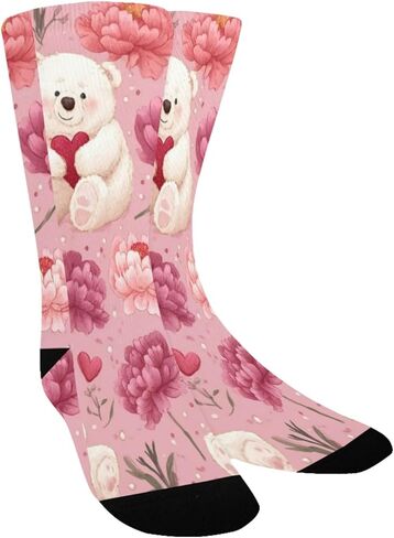 جوارب لطيفة للتنزه سيرًا على شكل فن الأزهار - جوارب شتوية حرارية سميكة دافئة للأطفال الصغار للأولاد والبنات للمدرسة، والارتداء اليومي والأنشطة الخارجية in Kuwait