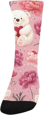 جوارب لطيفة للتنزه سيرًا على شكل فن الأزهار - جوارب شتوية حرارية سميكة دافئة للأطفال الصغار للأولاد والبنات للمدرسة، والارتداء اليومي والأنشطة الخارجية in Kuwait