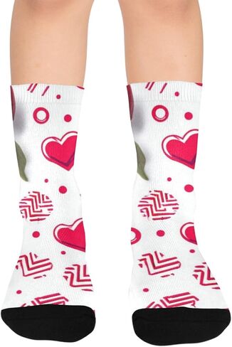 جوارب المشي لمسافات طويلة على شكل قلوب زهرية - جوارب شتوية حرارية سميكة دافئة للأطفال الصغار للأولاد والبنات للمدرسة، والارتداء اليومي والأنشطة الخارجية in Kuwait