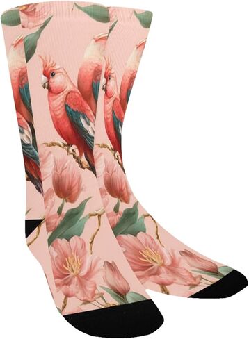 جوارب Parrot Floral Bloom للتنزه سيرًا على الأقدام - جوارب شتوية حرارية سميكة دافئة للأطفال الصغار للأولاد والبنات للمدرسة، والارتداء اليومي والأنشطة الخارجية in Kuwait