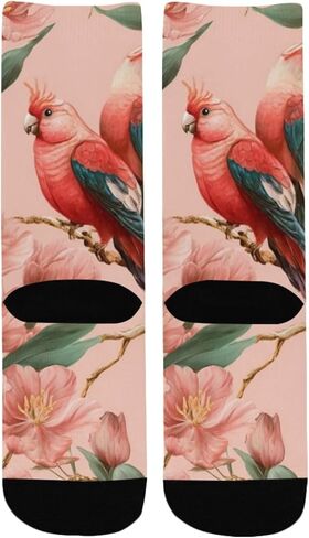 جوارب Parrot Floral Bloom للتنزه سيرًا على الأقدام - جوارب شتوية حرارية سميكة دافئة للأطفال الصغار للأولاد والبنات للمدرسة، والارتداء اليومي والأنشطة الخارجية in Kuwait