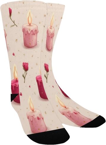 جوارب مشي لمسافات طويلة بتصميم لهب رومانسي - جوارب شتوية حرارية سميكة دافئة للأولاد والبنات الصغار للمدرسة، والارتداء اليومي والأنشطة الخارجية in Kuwait