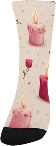 جوارب مشي لمسافات طويلة بتصميم لهب رومانسي - جوارب شتوية حرارية سميكة دافئة للأولاد والبنات الصغار للمدرسة، والارتداء اليومي والأنشطة الخارجية in Kuwait