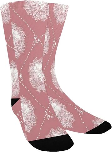 جوارب بيضاء للمشي لمسافات طويلة من Diamond Motif - جوارب شتوية حرارية سميكة دافئة للأولاد والبنات الصغار للمدرسة، والارتداء اليومي والأنشطة الخارجية in Kuwait