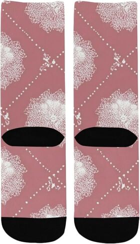 جوارب بيضاء للمشي لمسافات طويلة من Diamond Motif - جوارب شتوية حرارية سميكة دافئة للأولاد والبنات الصغار للمدرسة، والارتداء اليومي والأنشطة الخارجية in Kuwait