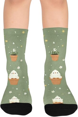 جوارب المشي لمسافات طويلة باللون الأخضر من Garden Chick - جوارب شتوية حرارية سميكة دافئة للأولاد والبنات للمدرسة، والارتداء اليومي والأنشطة الخارجية in Kuwait