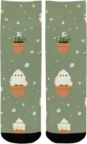 جوارب المشي لمسافات طويلة باللون الأخضر من Garden Chick - جوارب شتوية حرارية سميكة دافئة للأولاد والبنات للمدرسة، والارتداء اليومي والأنشطة الخارجية in Kuwait