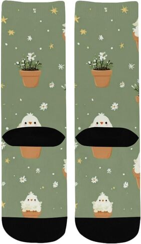 جوارب المشي لمسافات طويلة باللون الأخضر من Garden Chick - جوارب شتوية حرارية سميكة دافئة للأولاد والبنات للمدرسة، والارتداء اليومي والأنشطة الخارجية in Kuwait