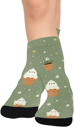 جوارب المشي لمسافات طويلة باللون الأخضر من Garden Chick - جوارب شتوية حرارية سميكة دافئة للأولاد والبنات للمدرسة، والارتداء اليومي والأنشطة الخارجية in Kuwait