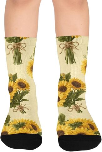 جوارب عباد الشمس وباقة المشي لمسافات طويلة - جوارب شتوية حرارية سميكة دافئة للأولاد والبنات للمدرسة، والارتداء اليومي والأنشطة الخارجية in Kuwait