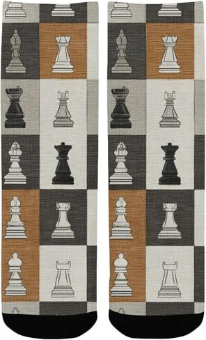 جوارب المشي لمسافات طويلة على شكل شطرنج ريفي - جوارب شتوية حرارية سميكة دافئة للأولاد والبنات الصغار للمدرسة، والارتداء اليومي والأنشطة الخارجية in Kuwait