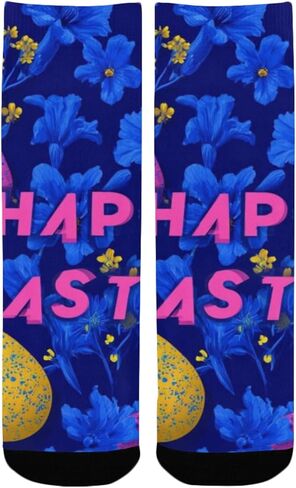 جوارب عيد الفصح النابضة بالحياة للمشي لمسافات طويلة - جوارب شتوية حرارية سميكة دافئة للأولاد والبنات للمدرسة، والارتداء اليومي والأنشطة الخارجية in Kuwait