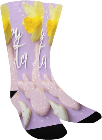 جوارب عيد الفصح الفنية المرحة للمشي لمسافات طويلة - جوارب شتوية حرارية سميكة دافئة للأولاد والبنات الصغار للمدرسة، والارتداء اليومي والأنشطة الخارجية in Kuwait