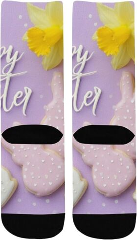 جوارب عيد الفصح الفنية المرحة للمشي لمسافات طويلة - جوارب شتوية حرارية سميكة دافئة للأولاد والبنات الصغار للمدرسة، والارتداء اليومي والأنشطة الخارجية in Kuwait