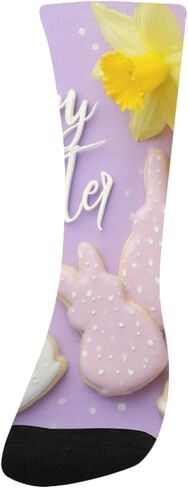 جوارب عيد الفصح الفنية المرحة للمشي لمسافات طويلة - جوارب شتوية حرارية سميكة دافئة للأولاد والبنات الصغار للمدرسة، والارتداء اليومي والأنشطة الخارجية in Kuwait