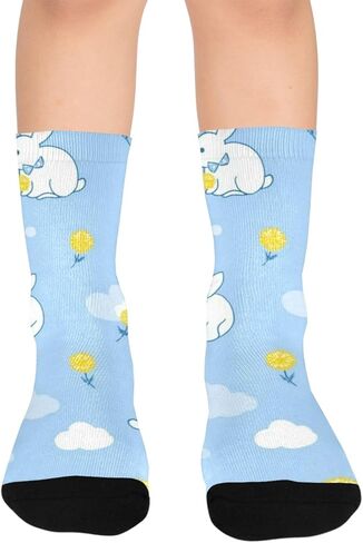 جوارب Blue Bunnies Cloud للمشي لمسافات طويلة - جوارب شتوية حرارية سميكة دافئة للأطفال الصغار للأولاد والبنات للمدرسة، والارتداء اليومي والأنشطة الخارجية in Kuwait