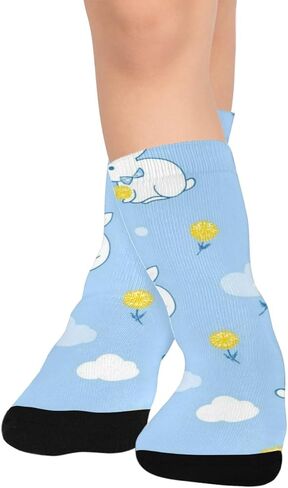 جوارب Blue Bunnies Cloud للمشي لمسافات طويلة - جوارب شتوية حرارية سميكة دافئة للأطفال الصغار للأولاد والبنات للمدرسة، والارتداء اليومي والأنشطة الخارجية in Kuwait