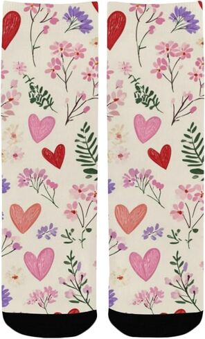 جوارب التنزه سيرًا على الأقدام على شكل قلوب باستيل - جوارب شتوية حرارية سميكة دافئة للأطفال الصغار للأولاد والبنات للمدرسة، والارتداء اليومي والأنشطة الخارجية in Kuwait