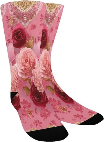 جوارب رومانسية على شكل قلب وردي للمشي لمسافات طويلة - جوارب شتوية حرارية سميكة دافئة للأطفال الصغار للأولاد والبنات للمدرسة، والارتداء اليومي والأنشطة الخارجية in Kuwait