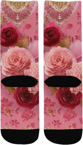 جوارب رومانسية على شكل قلب وردي للمشي لمسافات طويلة - جوارب شتوية حرارية سميكة دافئة للأطفال الصغار للأولاد والبنات للمدرسة، والارتداء اليومي والأنشطة الخارجية in Kuwait