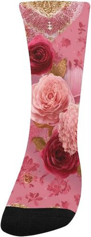 جوارب رومانسية على شكل قلب وردي للمشي لمسافات طويلة - جوارب شتوية حرارية سميكة دافئة للأطفال الصغار للأولاد والبنات للمدرسة، والارتداء اليومي والأنشطة الخارجية in Kuwait