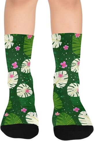 جوارب المشي لمسافات طويلة باللون الوردي على شكل ورقة بيضاء - جوارب شتوية حرارية سميكة دافئة للأطفال الصغار للأولاد والبنات للمدرسة، والارتداء اليومي والأنشطة الخارجية in Kuwait