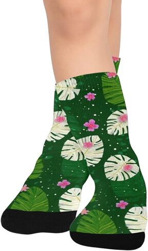 جوارب المشي لمسافات طويلة باللون الوردي على شكل ورقة بيضاء - جوارب شتوية حرارية سميكة دافئة للأطفال الصغار للأولاد والبنات للمدرسة، والارتداء اليومي والأنشطة الخارجية in Kuwait