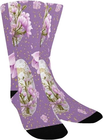 جوارب المشي لمسافات طويلة على شكل قلب أرجواني - جوارب شتوية حرارية سميكة دافئة للأولاد والبنات الصغار للمدرسة، والارتداء اليومي والأنشطة الخارجية in Kuwait