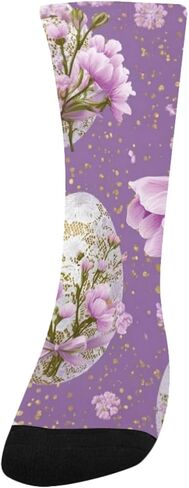 جوارب المشي لمسافات طويلة على شكل قلب أرجواني - جوارب شتوية حرارية سميكة دافئة للأولاد والبنات الصغار للمدرسة، والارتداء اليومي والأنشطة الخارجية in Kuwait