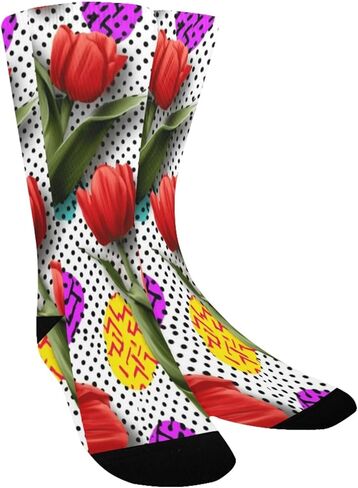 جوارب جرافيك توليب آرت للمشي لمسافات طويلة - جوارب شتوية حرارية سميكة دافئة للأطفال الصغار للأولاد والبنات للمدرسة، والارتداء اليومي والأنشطة الخارجية in Kuwait