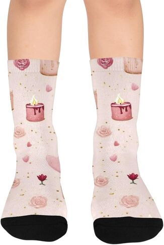 جوارب كاندل روز جلو للمشي لمسافات طويلة - جوارب شتوية حرارية سميكة دافئة للأطفال الصغار للأولاد والبنات للمدرسة، والارتداء اليومي والأنشطة الخارجية in Kuwait