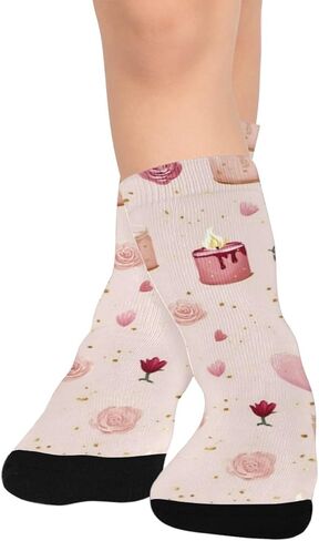 جوارب كاندل روز جلو للمشي لمسافات طويلة - جوارب شتوية حرارية سميكة دافئة للأطفال الصغار للأولاد والبنات للمدرسة، والارتداء اليومي والأنشطة الخارجية in Kuwait