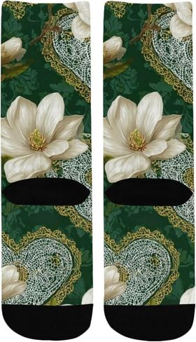 جوارب ماغنوليا وقلب أخضر للمشي لمسافات طويلة - جوارب شتوية حرارية سميكة دافئة للأطفال الصغار للأولاد والبنات للمدرسة، والارتداء اليومي والأنشطة الخارجية in Kuwait