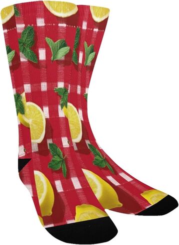 جوارب المشي لمسافات طويلة باللون الأحمر الليموني والنعناع - جوارب شتوية حرارية سميكة دافئة للأولاد والبنات للمدرسة، والارتداء اليومي والأنشطة الخارجية in Kuwait