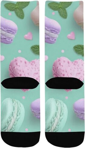 جوارب المشي لمسافات طويلة باللون الأخضر من Macaron Art - جوارب دافئة سميكة للشتاء الحراري للأولاد والبنات الصغار للمدرسة، والارتداء اليومي والأنشطة الخارجية in Kuwait