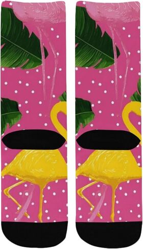 جوارب طيور النحام الوردية والذهبية للمشي لمسافات طويلة - جوارب شتوية حرارية سميكة دافئة للأطفال الصغار للأولاد والبنات للمدرسة، والارتداء اليومي والأنشطة الخارجية in Kuwait