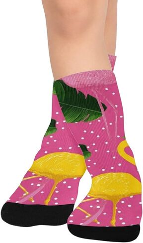 جوارب طيور النحام الوردية والذهبية للمشي لمسافات طويلة - جوارب شتوية حرارية سميكة دافئة للأطفال الصغار للأولاد والبنات للمدرسة، والارتداء اليومي والأنشطة الخارجية in Kuwait