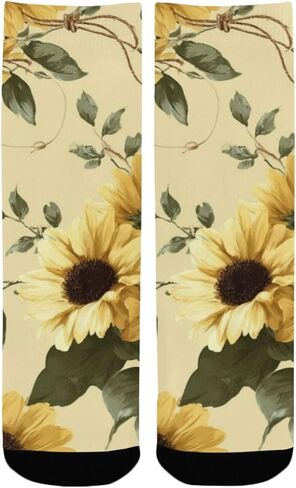 جوارب عباد الشمس الربيعية للمشي لمسافات طويلة - جوارب شتوية حرارية سميكة دافئة للأولاد والبنات الصغار للمدرسة، والارتداء اليومي والأنشطة الخارجية in Kuwait