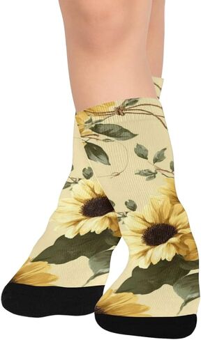 جوارب عباد الشمس الربيعية للمشي لمسافات طويلة - جوارب شتوية حرارية سميكة دافئة للأولاد والبنات الصغار للمدرسة، والارتداء اليومي والأنشطة الخارجية in Kuwait