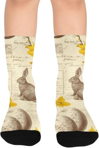 جوارب المشي لمسافات طويلة على شكل أرنب عيد الفصح - جوارب شتوية سميكة دافئة للأولاد والبنات الصغار للمدرسة، والارتداء اليومي والأنشطة الخارجية in Kuwait