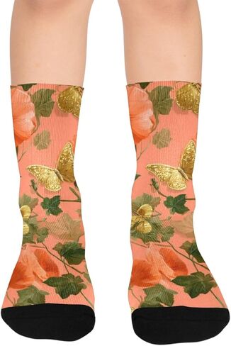 جوارب كورال بيتش ذهبية للمشي لمسافات طويلة - جوارب شتوية حرارية سميكة دافئة للأطفال الصغار للأولاد والبنات للمدرسة، والارتداء اليومي والأنشطة الخارجية in Kuwait