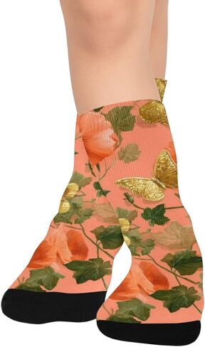 جوارب كورال بيتش ذهبية للمشي لمسافات طويلة - جوارب شتوية حرارية سميكة دافئة للأطفال الصغار للأولاد والبنات للمدرسة، والارتداء اليومي والأنشطة الخارجية in Kuwait