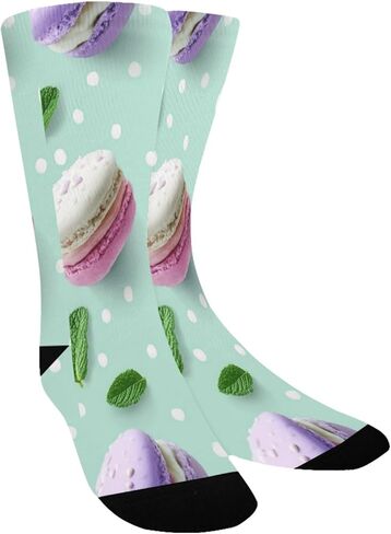 جوارب Macaron Hearts Treat Art للمشي لمسافات طويلة - جوارب شتوية حرارية سميكة دافئة للأولاد والبنات للمدرسة، والارتداء اليومي والأنشطة الخارجية in Kuwait