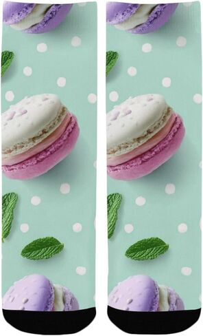 جوارب Macaron Hearts Treat Art للمشي لمسافات طويلة - جوارب شتوية حرارية سميكة دافئة للأولاد والبنات للمدرسة، والارتداء اليومي والأنشطة الخارجية in Kuwait