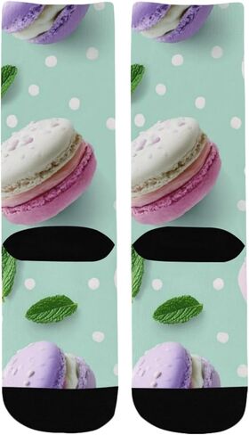 جوارب Macaron Hearts Treat Art للمشي لمسافات طويلة - جوارب شتوية حرارية سميكة دافئة للأولاد والبنات للمدرسة، والارتداء اليومي والأنشطة الخارجية in Kuwait